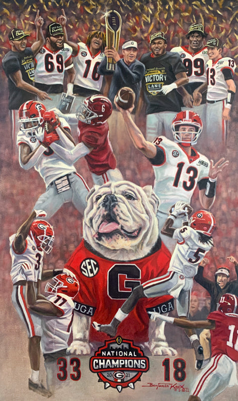 Georgia Bulldogs-UGA Football-College Wall Art - Dawg Wall Art