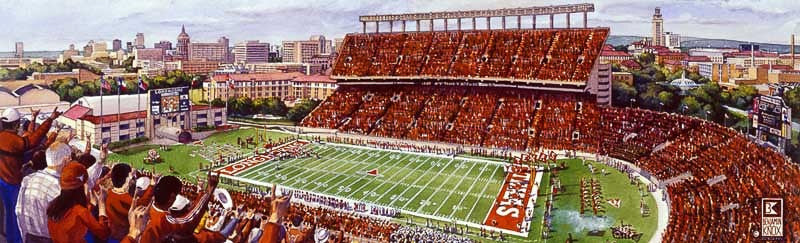 Texas Memorial Stadium Panoramic - University of Texas