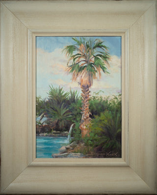 Palm Tree and Waterfall