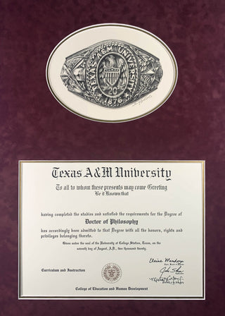 Diploma with Aggie Ring Print (LIVEARf)