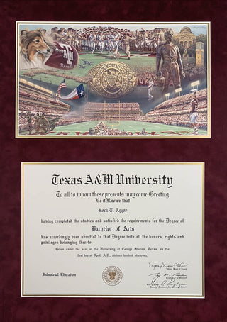 Diploma with Home of the 12th Man Print (LIVEARf)