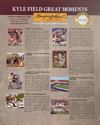 Kyle Field Great Moments - Boxed Set Portfolio of 8 Fine Art Prints