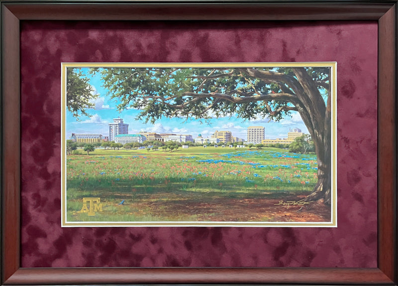 Campus View- Framed 2MSS - 10"x17"