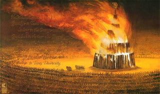 Texas A&M University - Bonfire/Aggie War Hymn - Print - Benjamin Knox Fine Art Gallery