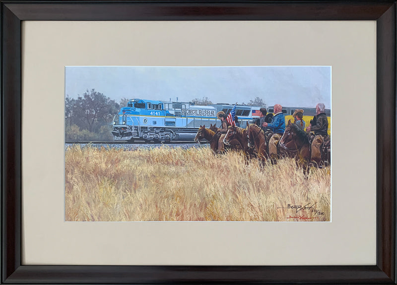 Bush 4141 Train - Framed 1MS - 10"x17"