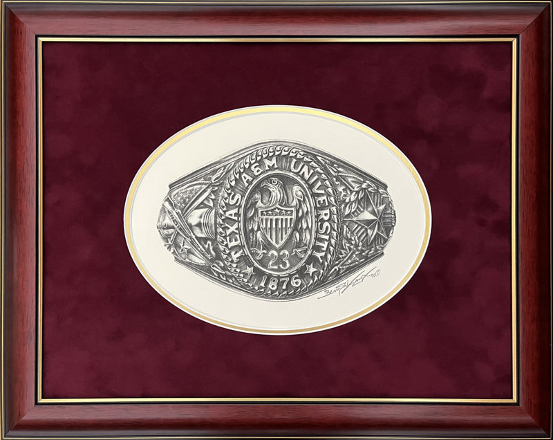 Texas A&M University Ring '23 - Framed 2MSP