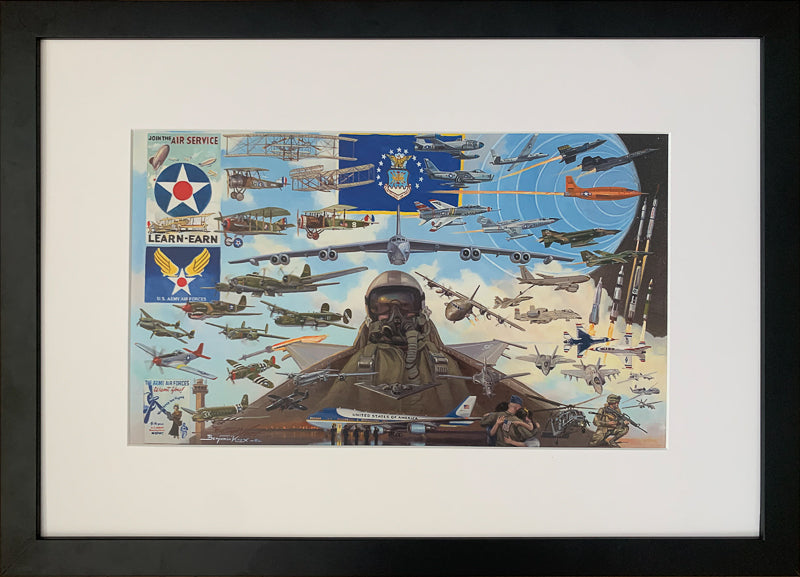 AIR FORCE - Aim High...Fly, Fight, Win! - Framed 1MS