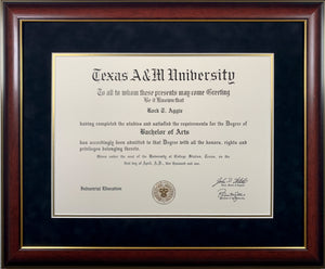 Diploma Only with Black Mat