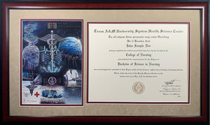 Diploma with Health Science Center Print