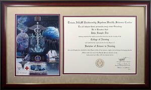 Diploma with Health Science Center Print