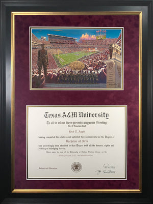 Diploma with New Kyle Field