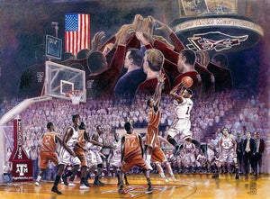 Aggie Men's Basketball: The Shot - Print - Benjamin Knox Fine Art Gallery