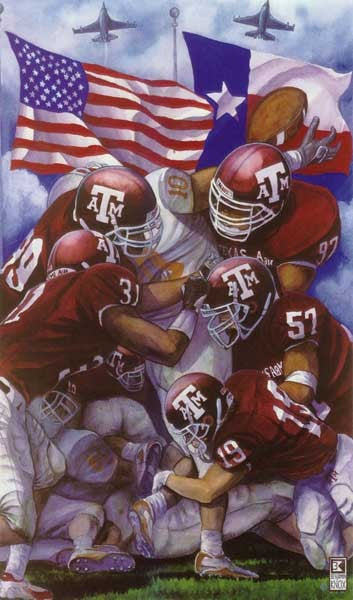 Texas A&M University - Fight for Maroon & White - Print - Benjamin Knox Fine Art Gallery