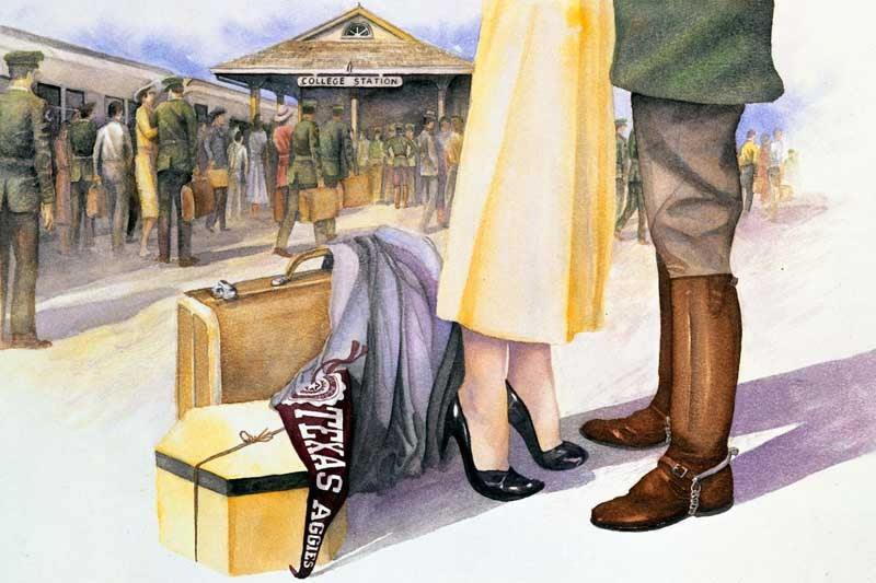 College Station Kiss - Print - Benjamin Knox Fine Art Gallery