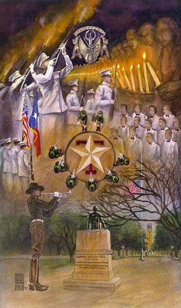 Texas A&M University - Aggie Muster: Here! - Print - Benjamin Knox Fine Art Gallery