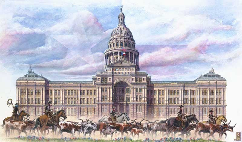 Texas State Capitol - Print - Benjamin Knox Fine Art Gallery