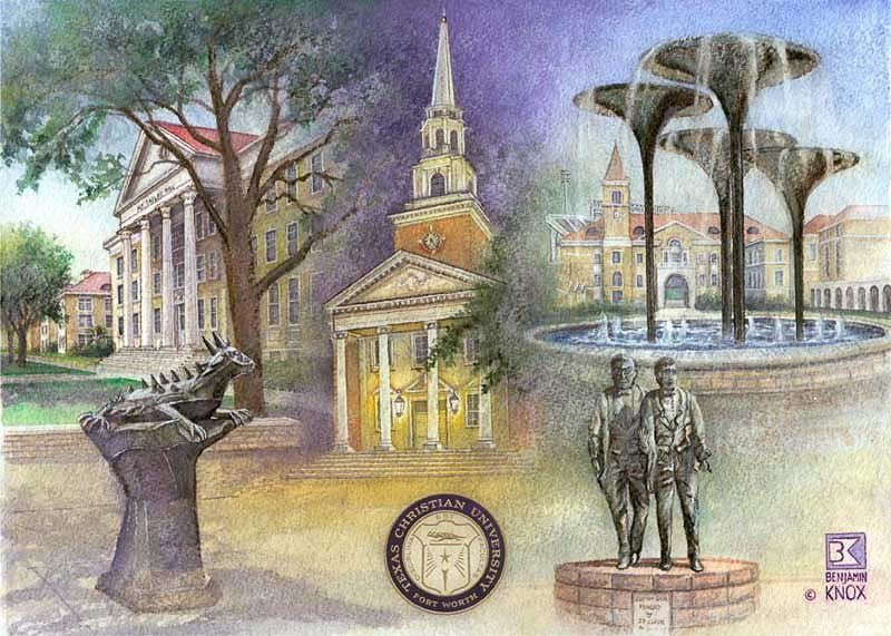 TCU Campus Collage - Texas Christian University